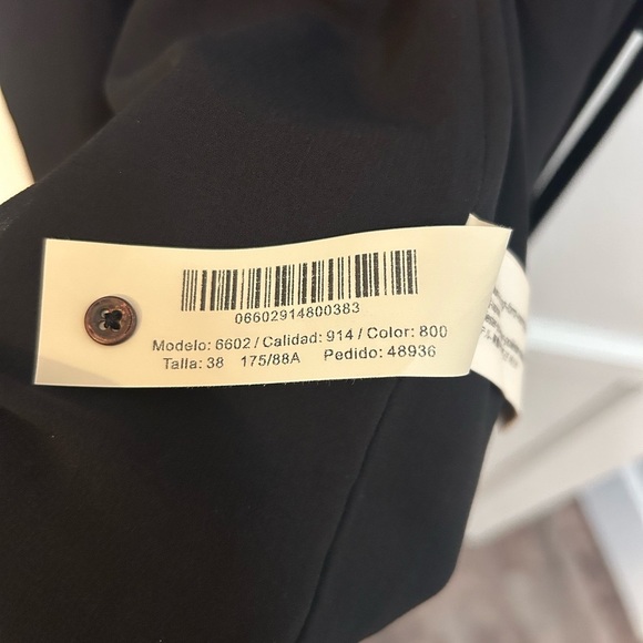 Massimo Dutti Black Wrap Tie Dress Size 6 - Picture 7 of 7